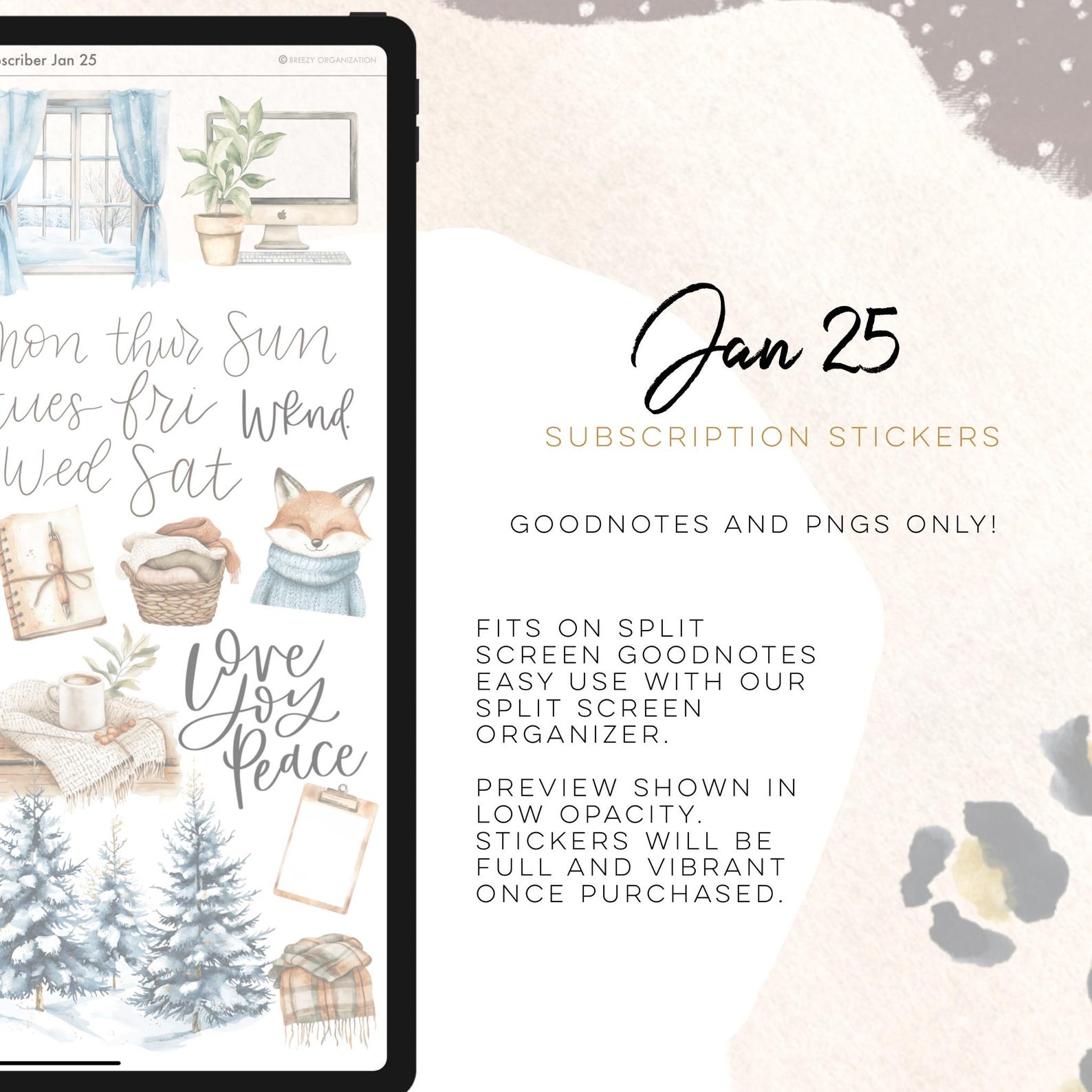 Jan- Jun Subscription Sticker Bundle | Stickers for Goodnotes and ...