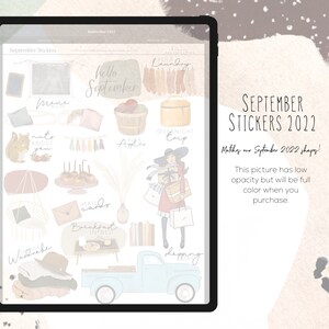 September 2022 Stickers for Goodnotes | Fall Digital Stickers Stickers ...