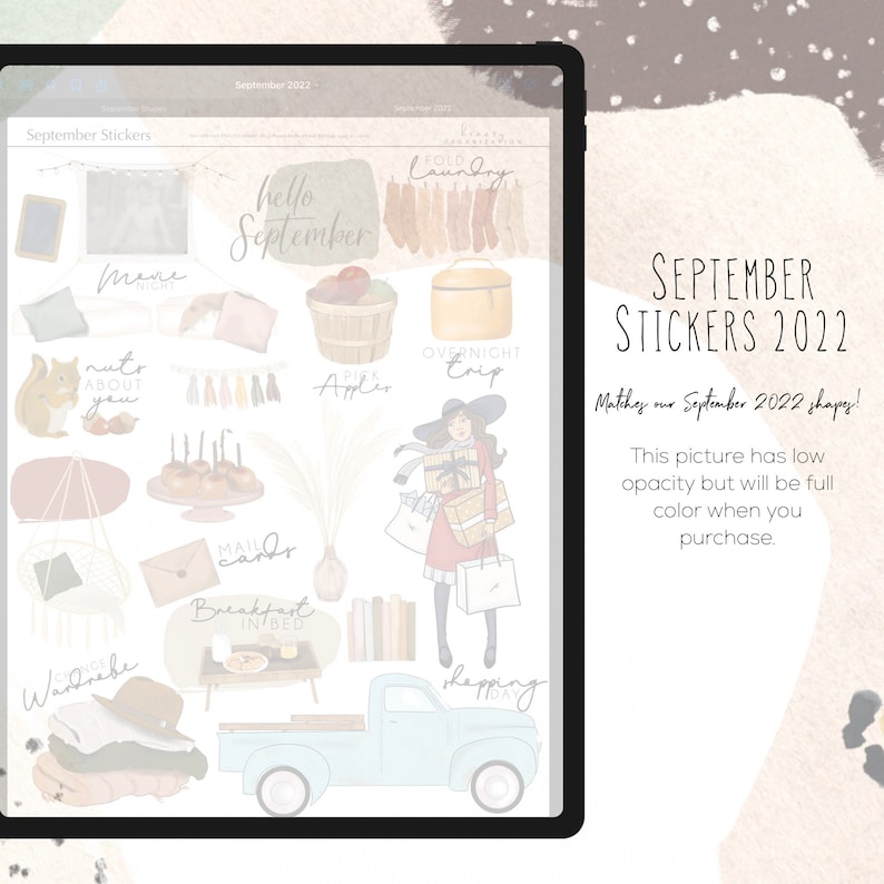 September 2022 Stickers for Goodnotes Fall Digital Stickers - Etsy