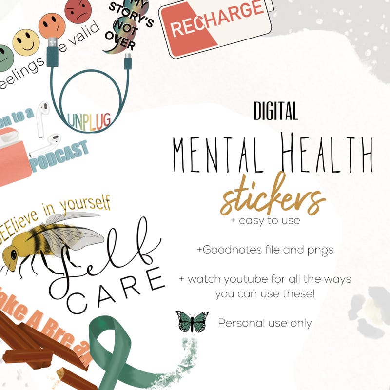 Mental Health Stickers - Etsy