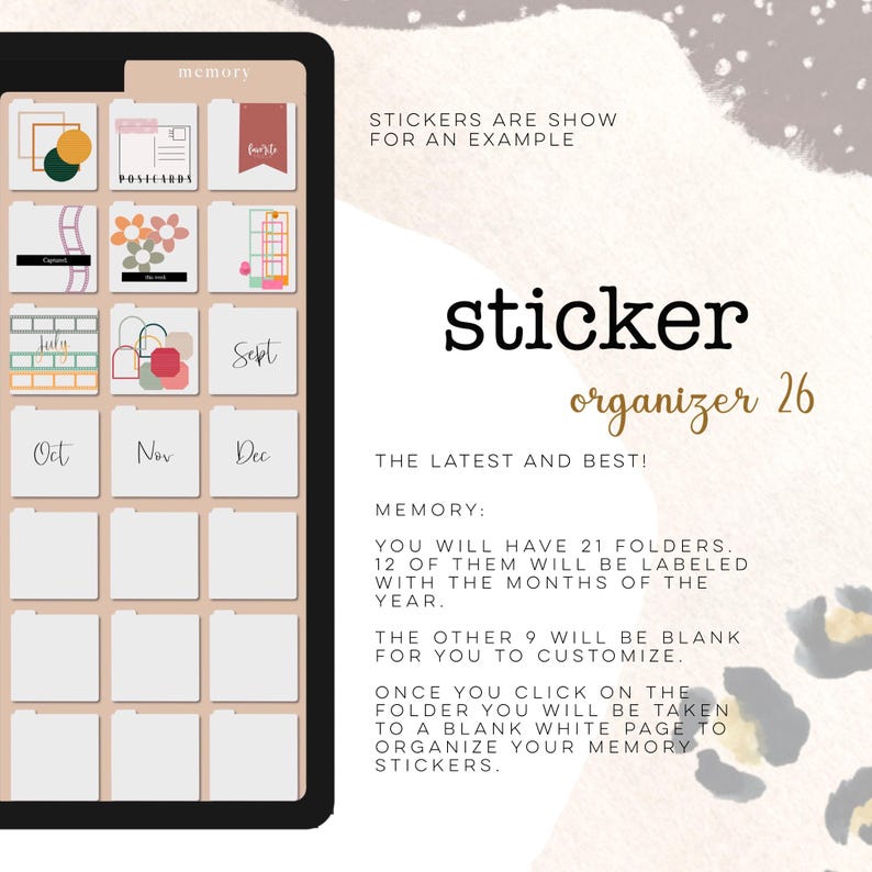Digital Sticker Organizer Pal 26 | Widget Planner Organizer | Digital ...