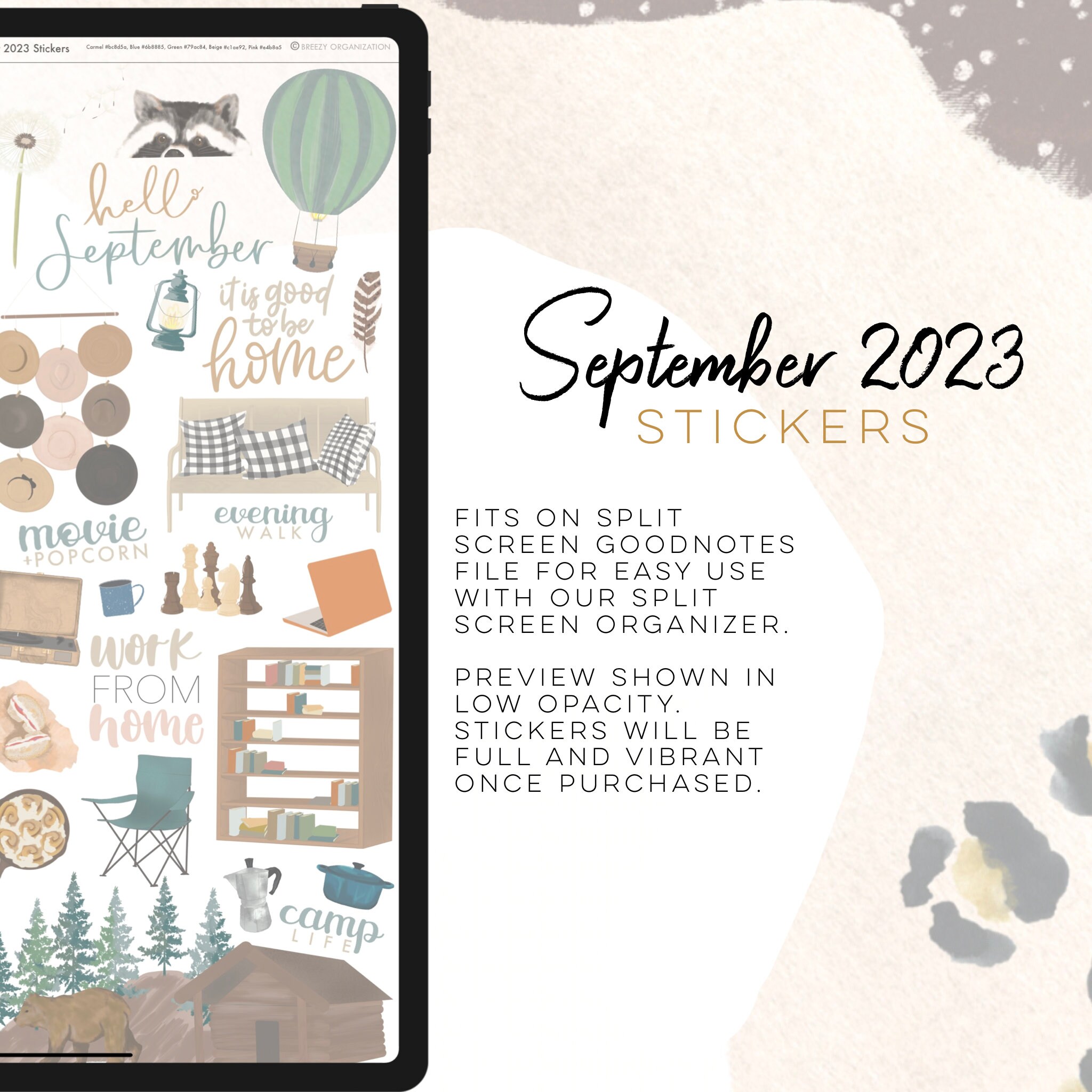 September 2023 Digital Stickers, Summer Goodnotes Modern Stickers ...