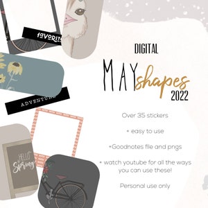May Shape Widgets 2022 for Goodnotes May Digital Widget Stickers - Etsy