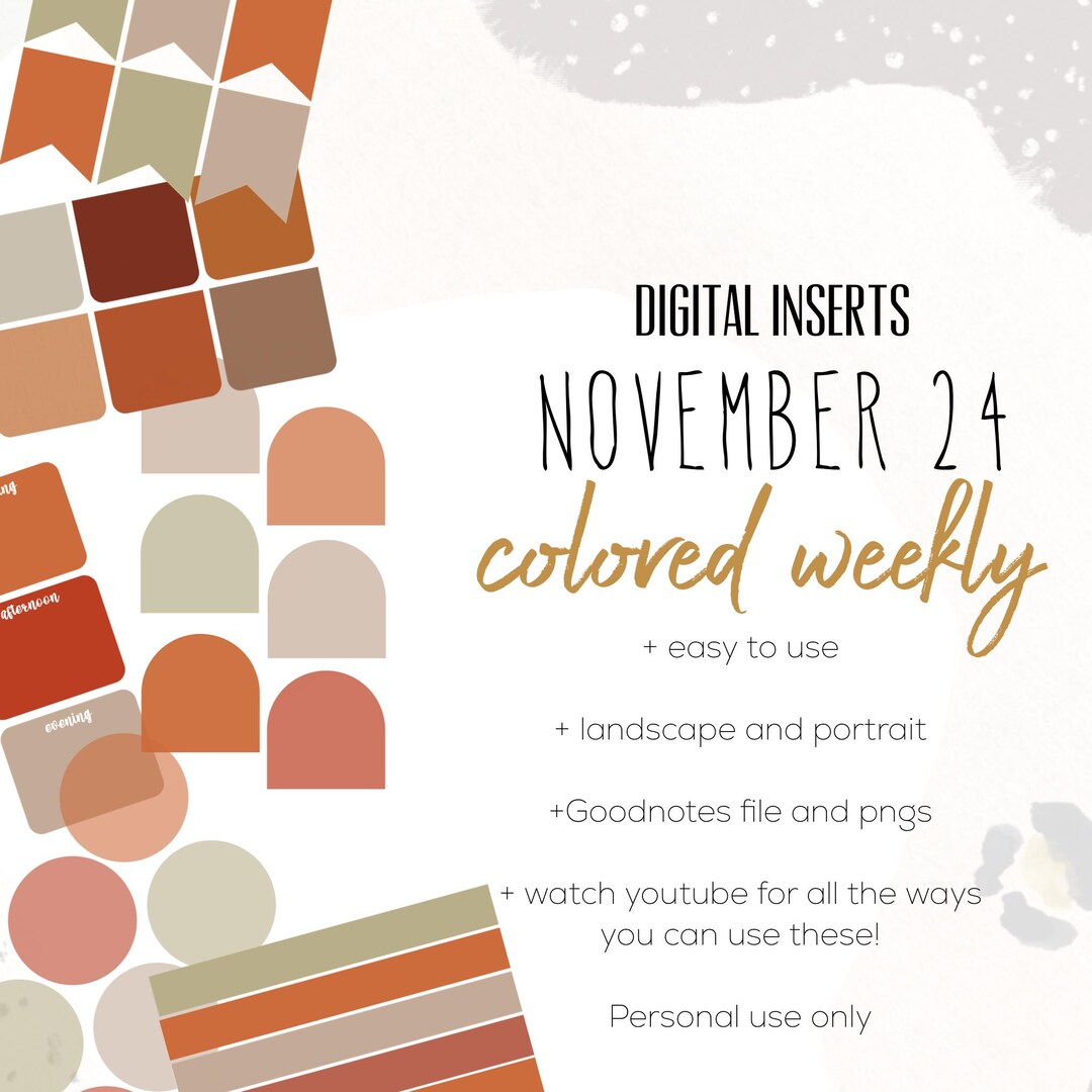 Digital Insert Card November 24 Weekly Digital INSERTS for the Customizable and Life ...