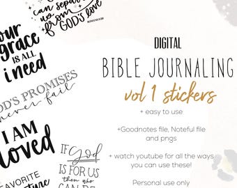 Bible Journaling Stickers Vol 1 |  Stickers for Goodnotes and Noteful | Christian digital  stickers