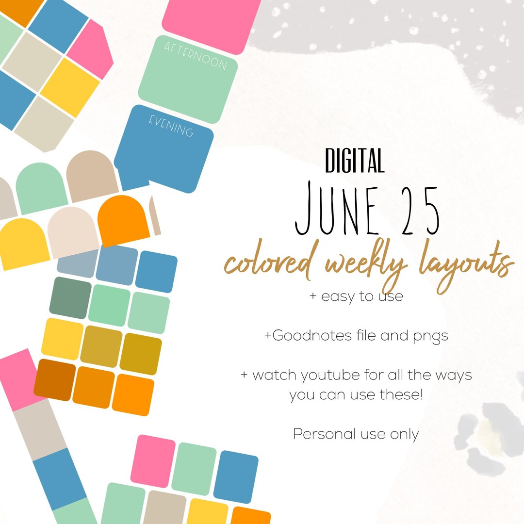 Digital Insert Card June 25 Weekly Digital INSERTS for the Customizable and Life Digital ...