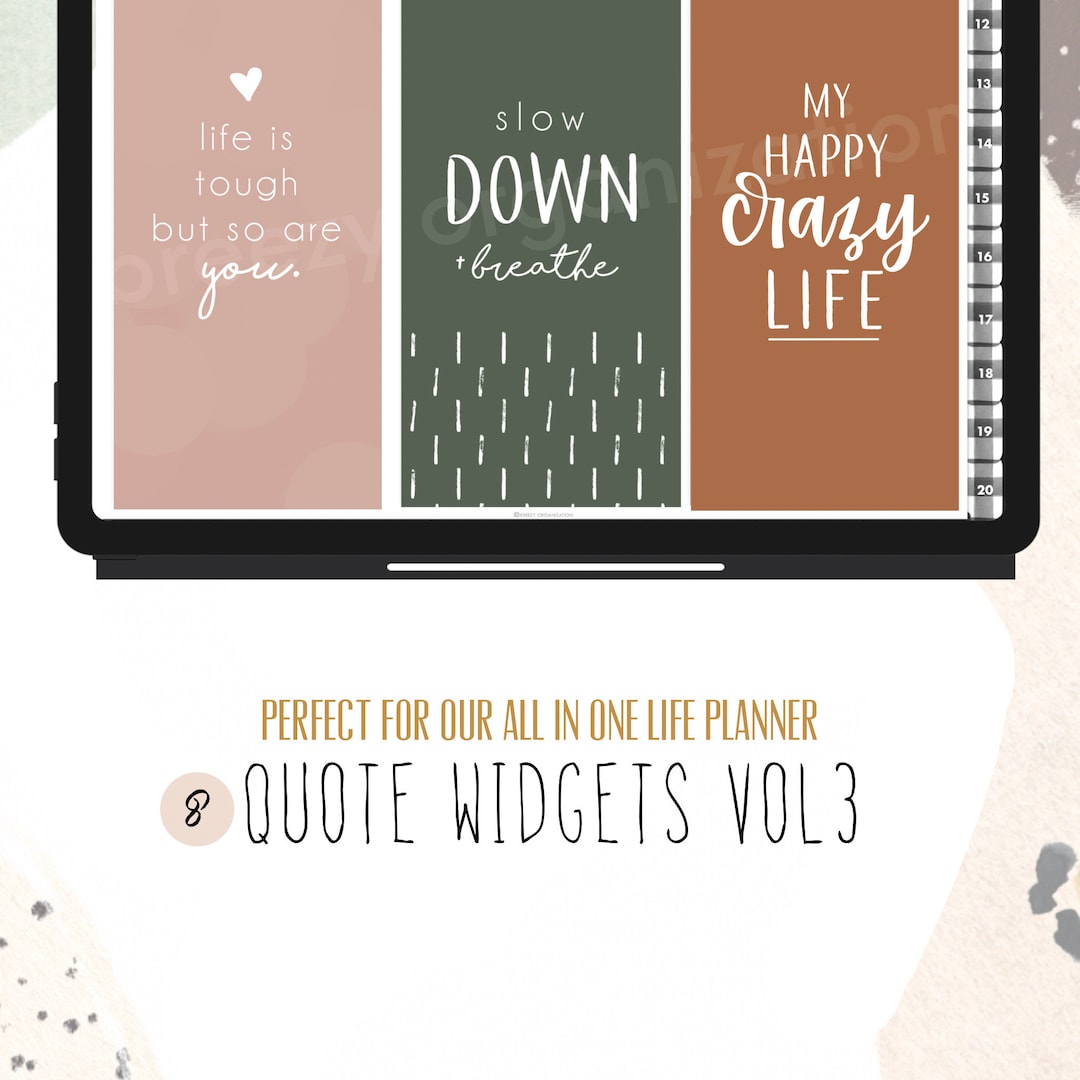 Widget Quote Vol 3 Widgets Digital WIDGETS for Customizable Etsy