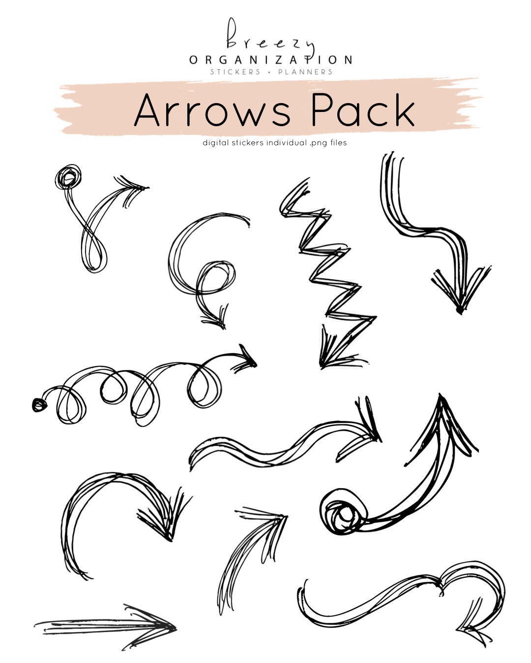 Arrow Digital Stickers for iPad Goodnotes Stickers Goodnotes iPad