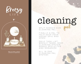 Cleaning Pal | Splitscreen Size | The digital planning organizing system! Digital planner organizer