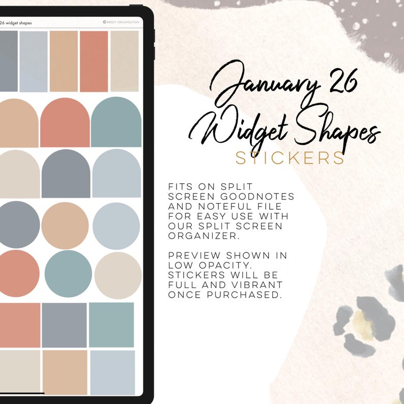 January 2026 Digital Shape Widgets | Digital Modern Stickers to Use in ...