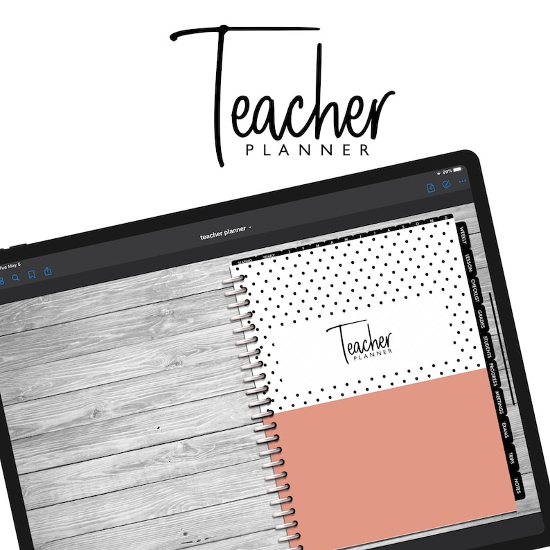 Digital Teacher Planner Goodnotes Ipad Planner Digital Etsy