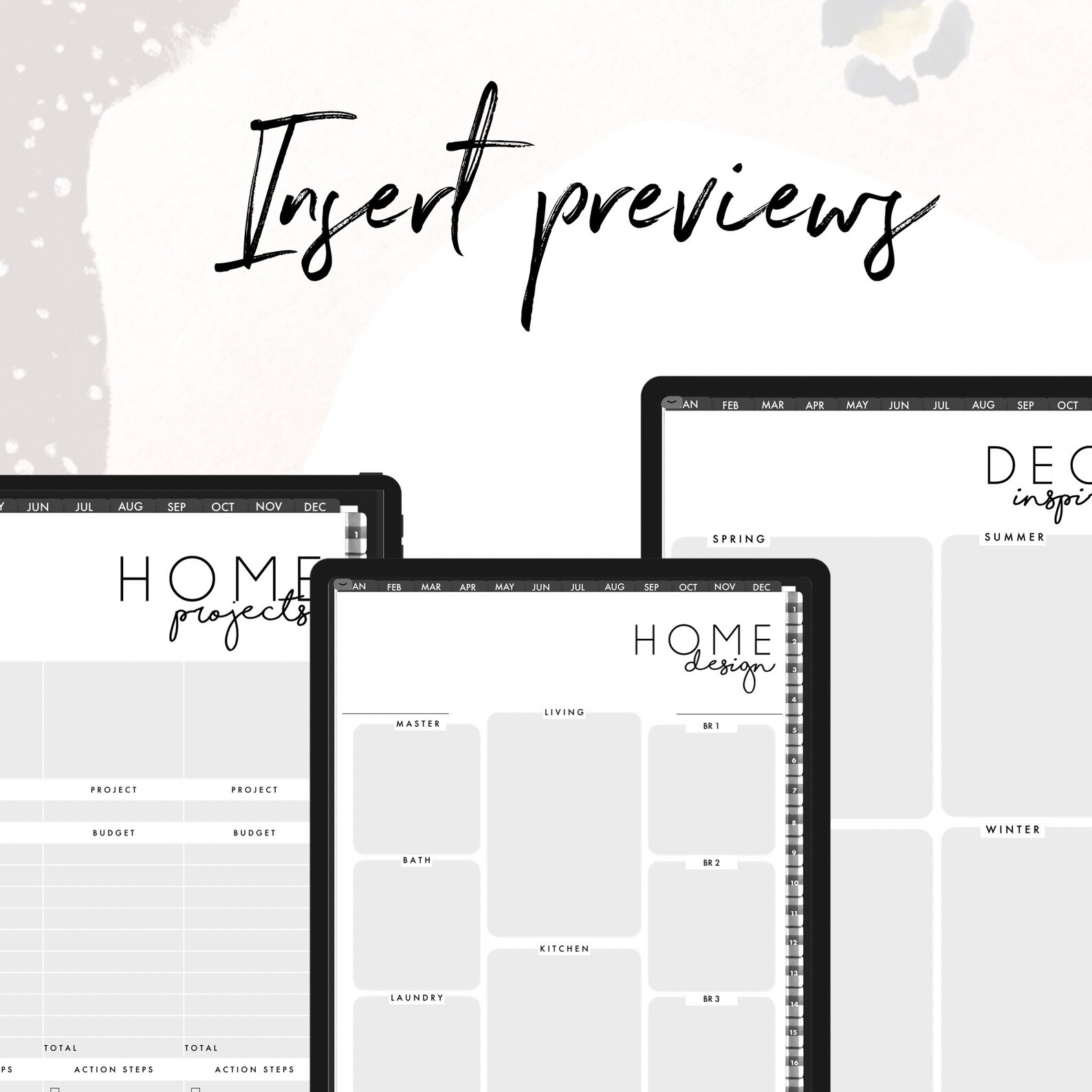Digital Insert Card Home Digital INSERTS for the Customizable and Life Digital - Etsy