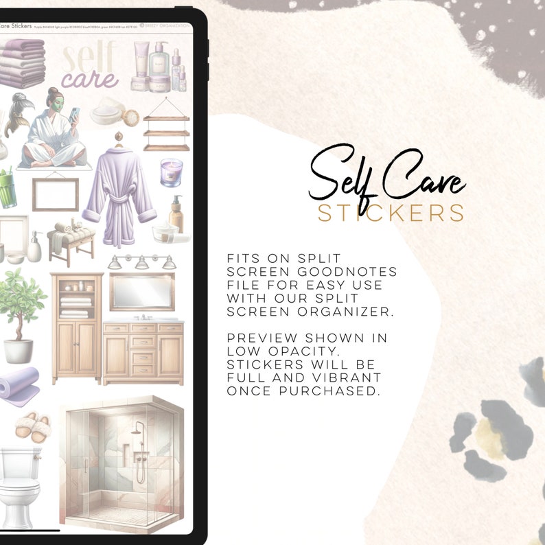 Self Care Digital Stickers Stickers, Digital Planning, Beauty Stickers ...