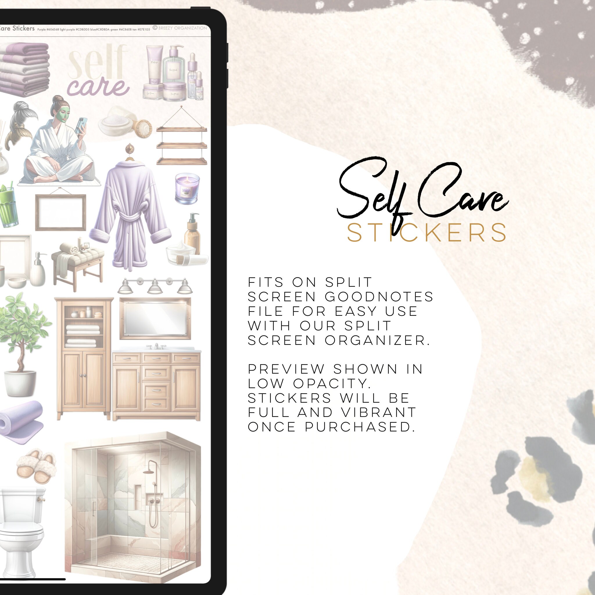 Self Care Digital Stickers Stickers, Digital Planning, Beauty Stickers ...