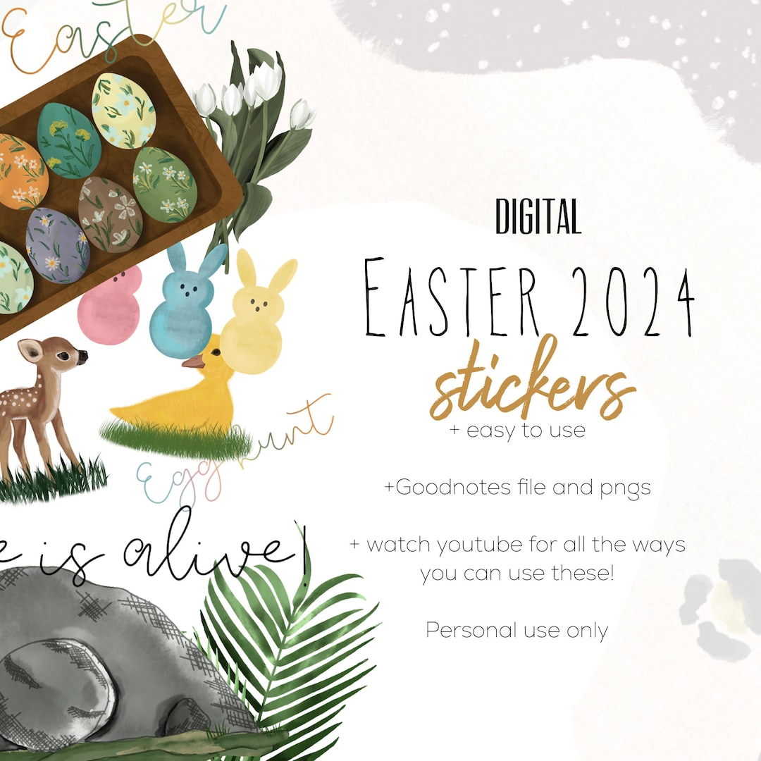 Easter Digital Stickers Stickers, Digital Planning, Christian Stickers ...