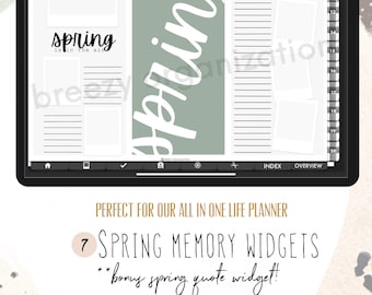 Spring Memory widgets  | Digital WIDGETS for Customizable Digital LIFE Planner | Digital widget only