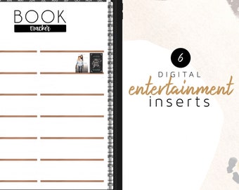 Entertainment Digital INSERTS for the Customizable and Life Digital Planner | Digital inserts only