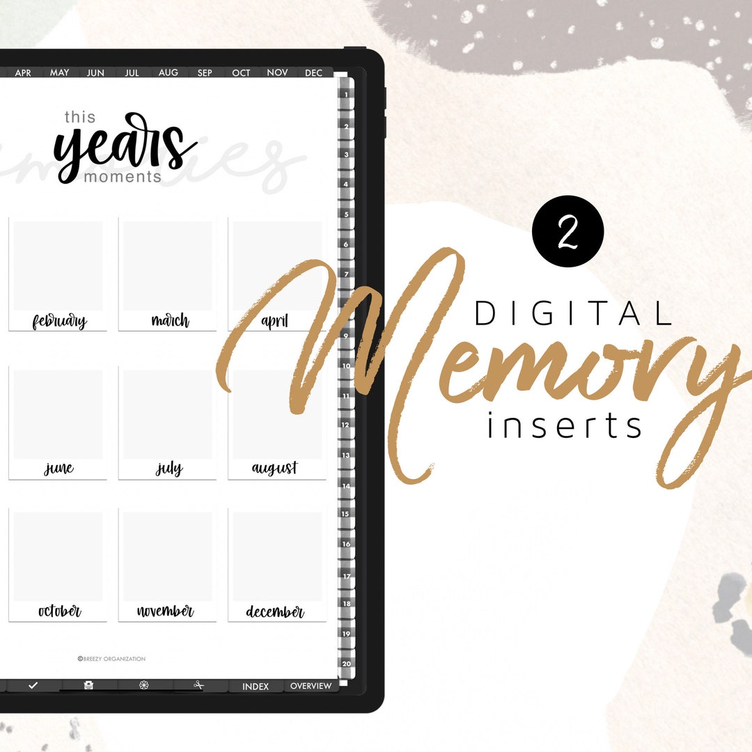 Digital Insert Card Memory Digital INSERTS for the Customizable and Life Digital Planner ...
