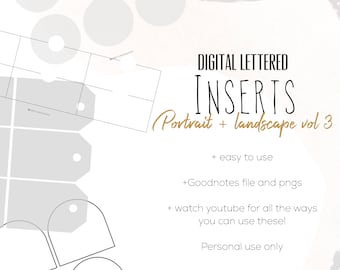 Weekly Inserts Vol 3 for the Customizable Life or Life Digital Planners | Digital inserts only