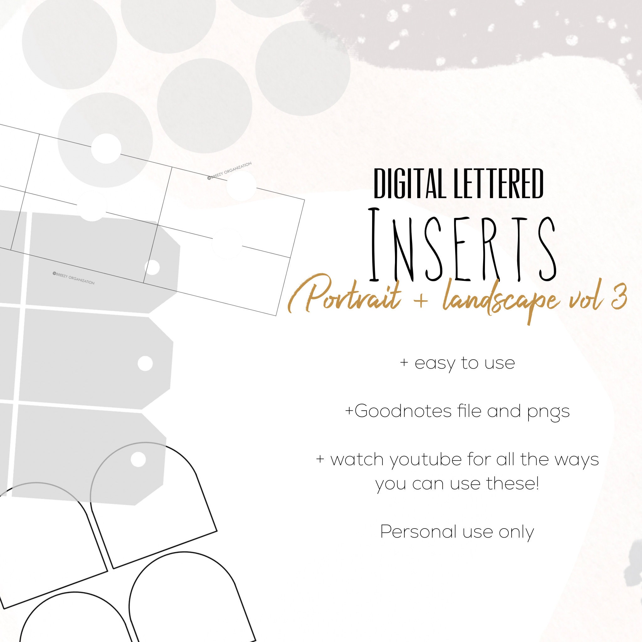 Weekly Inserts Vol 3 for the Customizable Life or Life Digital Planners ...