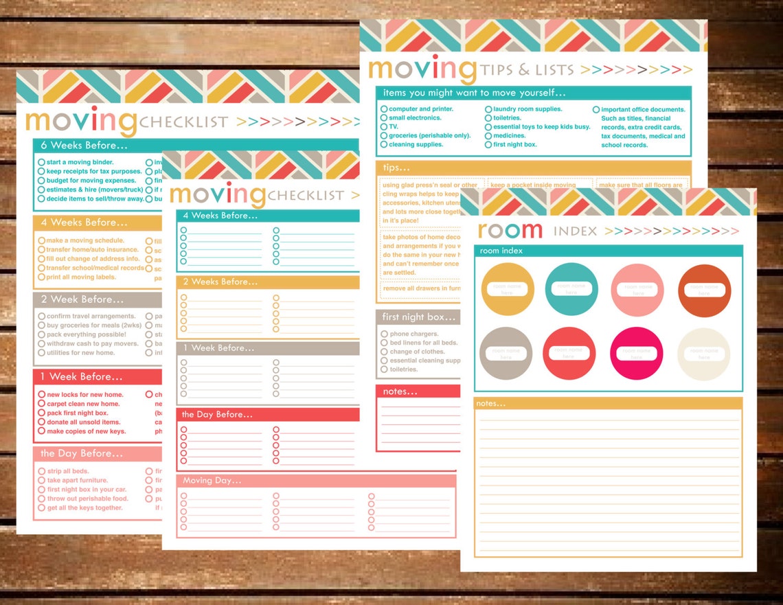 Moving Planner Moving Printable Moving Checklist Box | Etsy