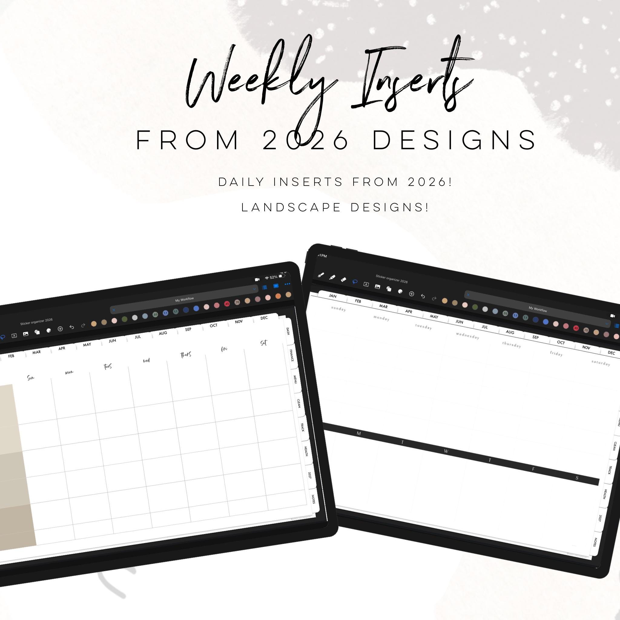 Digital Insert Card INSERTS From Our 2026 Planners for the Customizable and Life Digital ...