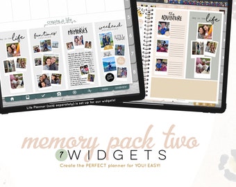 Memory Pack 2 Widgets + Polaroid Stickers | Digital WIDGETS for the Customizable Digital LIFE Planner | Digital widgets only