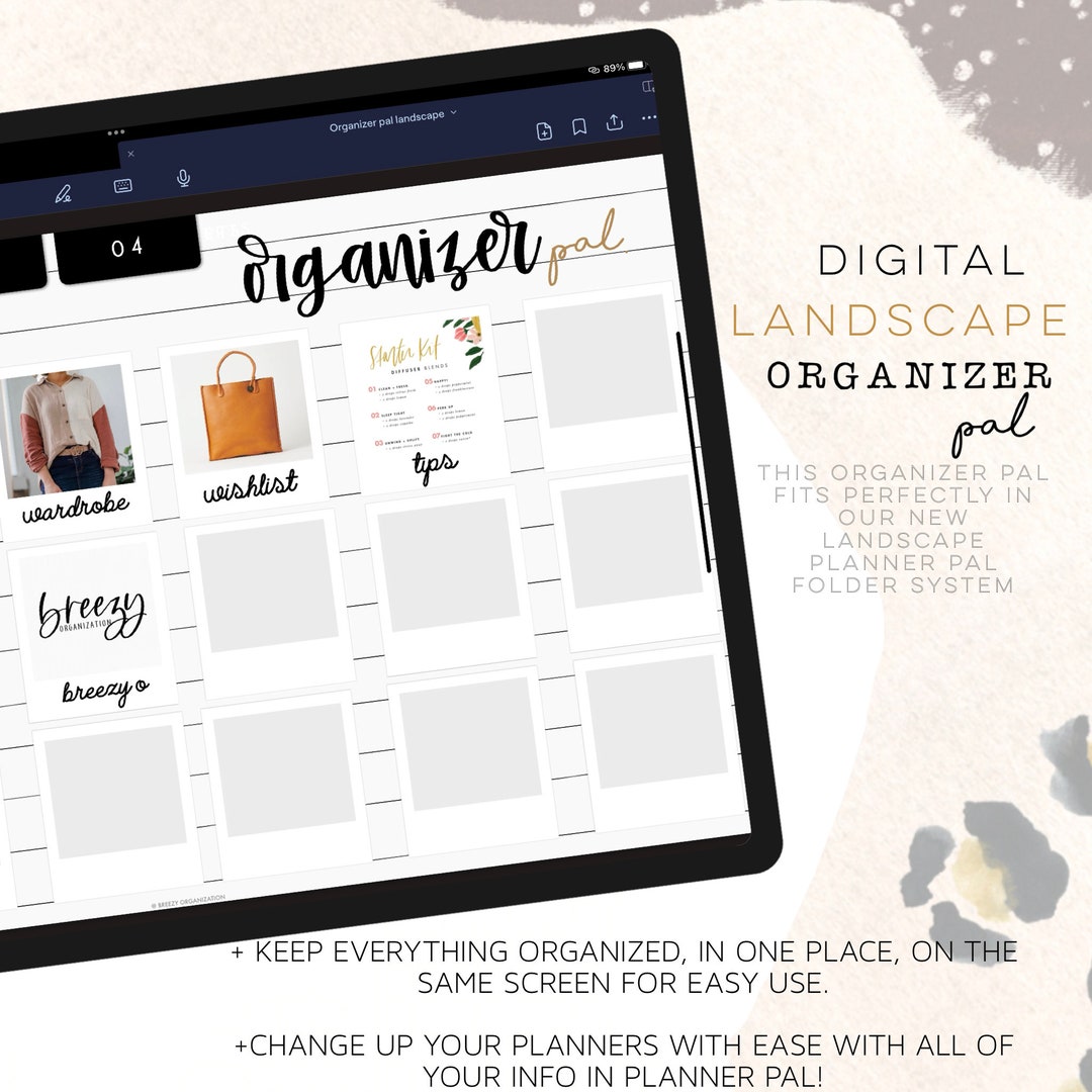LANDSCAPE Organizer Pal Insert | Organize Everything in One Place ...