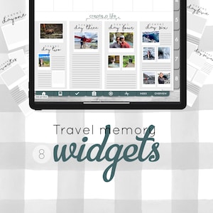 Digital Travel Memory Widgets for travel planning | Digital WIDGETS for the Customizable Digital LIFE Planner | Digital widgets only