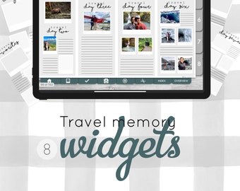 Digital Travel Memory Widgets for travel planning | Digital WIDGETS for the Customizable Digital LIFE Planner | Digital widgets only