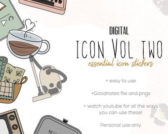 Icons Vol 2 for Digital planning | Everyday planner icons