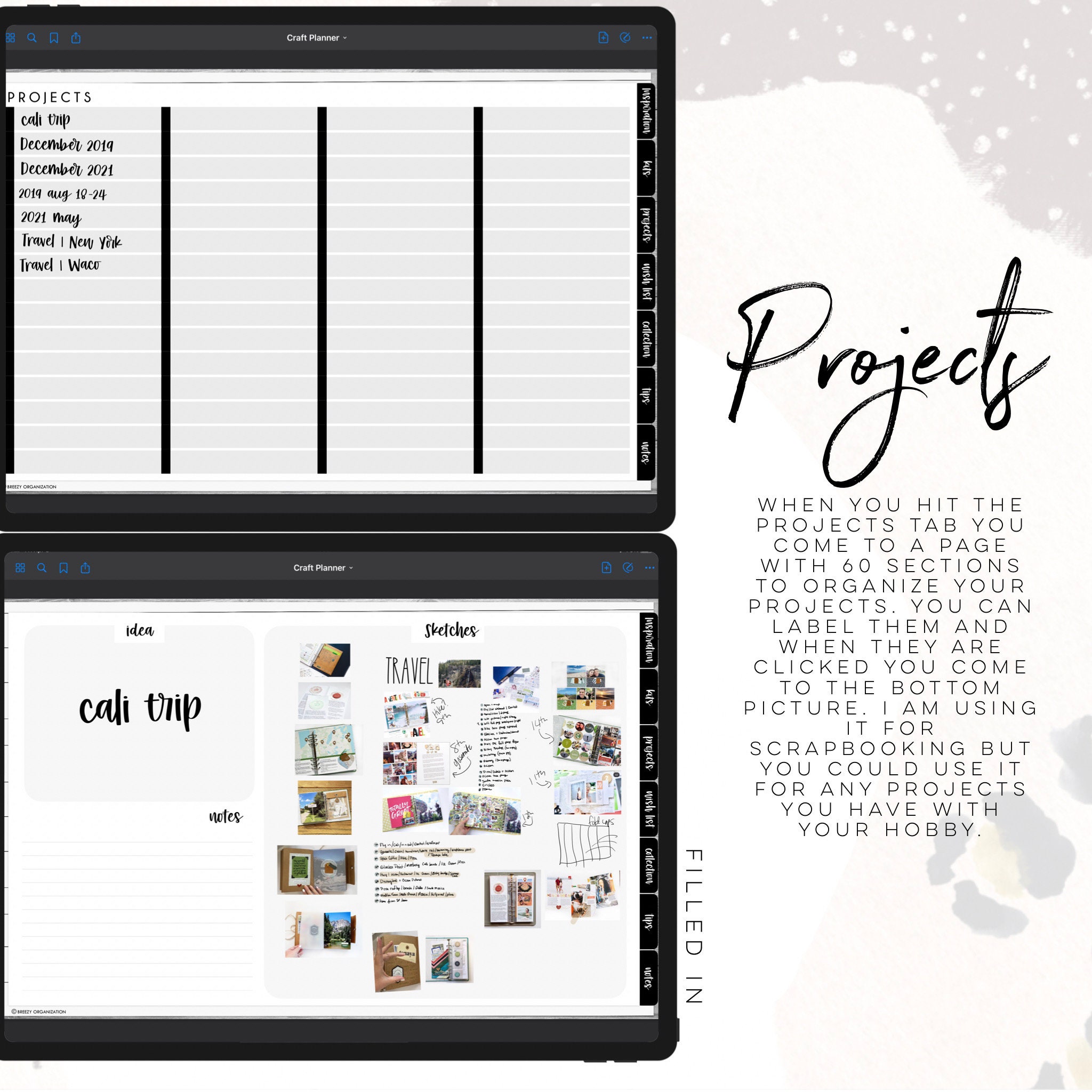 Craft Planner | Digital Craft Planner, Scrapbook Planner, Sewing ...