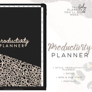 2025 Productivity Planner Portrait | Digital planner with sections for teachers and busy lives | All in one Planner