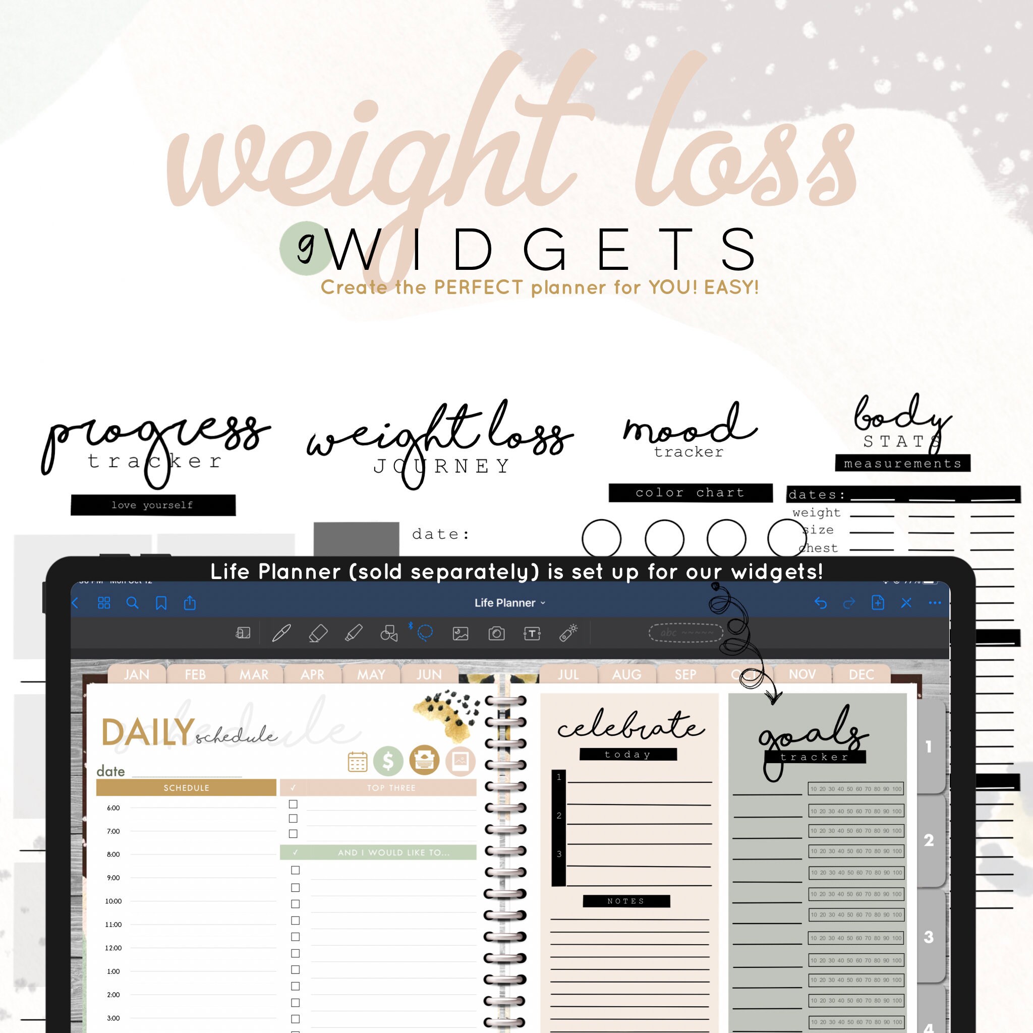 Weight Loss Widgets - journey, stats, progress and more  | Digital WI…
