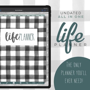 Weekly Life Planner undated | Digital life planner easy customizable planner with insert and widgets | All in one Planner