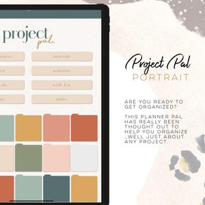 Project Planner Pal PORTRAIT | Your projects all in one place! Digital Planner Organizer