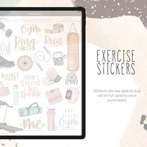 Digitale trainingsstickers | Moderne digitale workoutstickers afbeelding 2