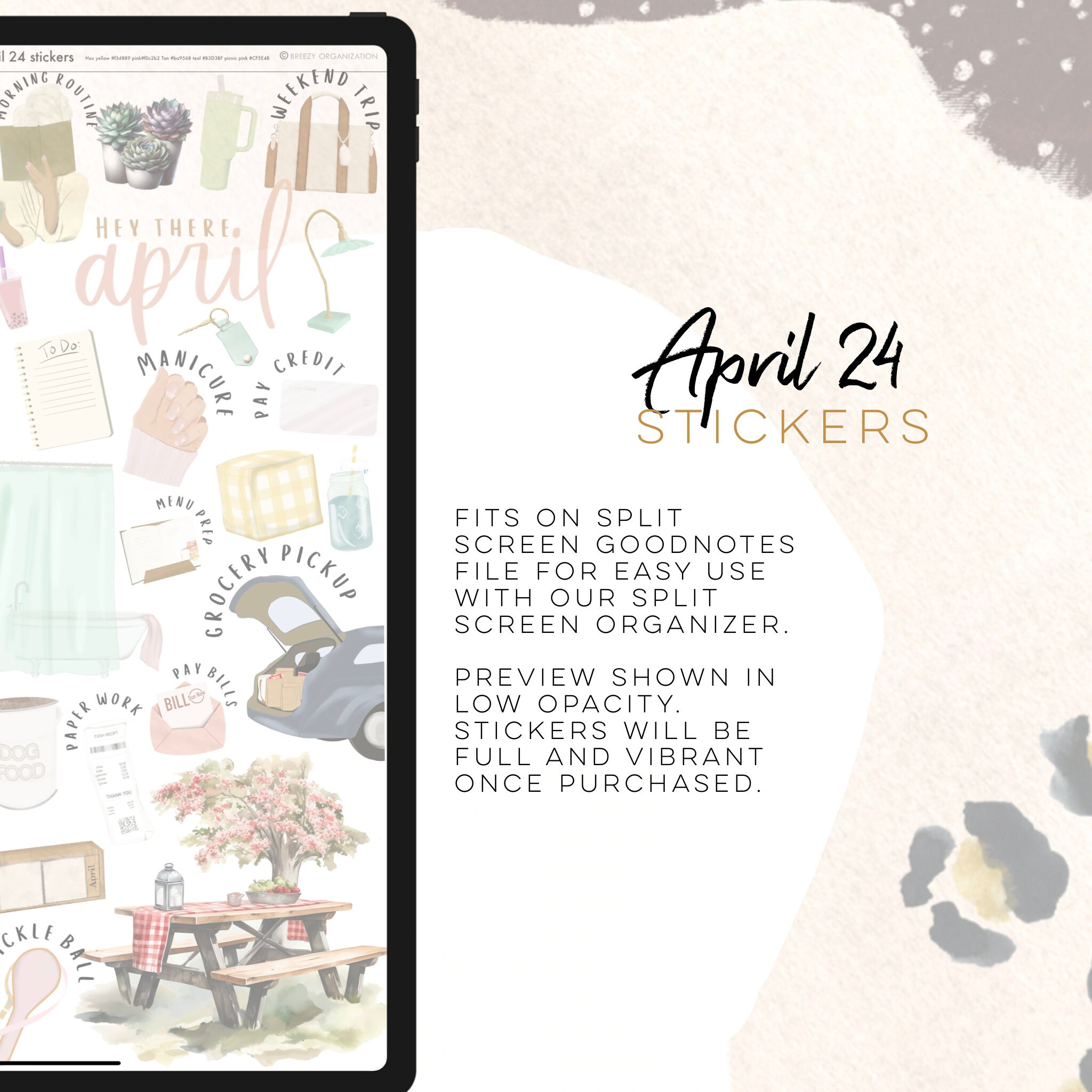 April 24 Digital Stickers | Goodnotes Stickers | Modern Stickers ...