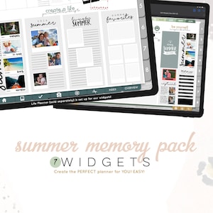 Summer Memory Widgets | Digital WIDGETS for the Customizable Digital LIFE Planner | Digital widgets only