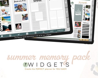 Summer Memory Widgets | Digital WIDGETS for the Customizable Digital LIFE Planner | Digital widgets only
