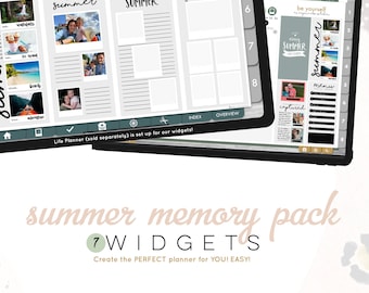 Summer Memory Widgets | Digital WIDGETS for the Customizable Digital LIFE Planner | Digital widgets only