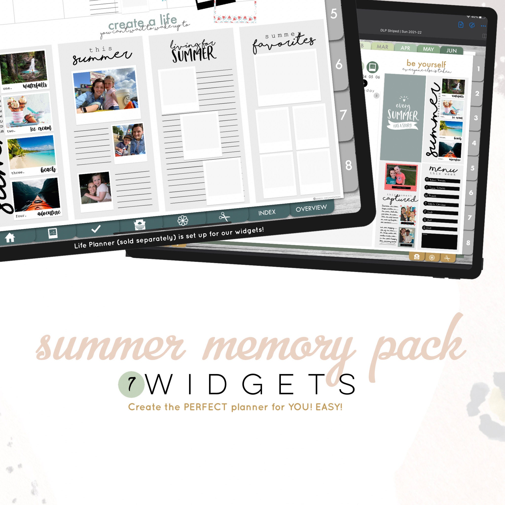 Summer Memory Widgets | Digital WIDGETS for the Customizable Digital …