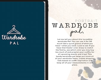 Wardrobe Pal PORTRAIT | The digital planning organizing system! Wardrobe planner