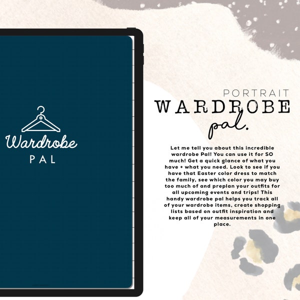 Wardrobe Pal PORTRAIT | The digital planning organizing system! Wardrobe planner