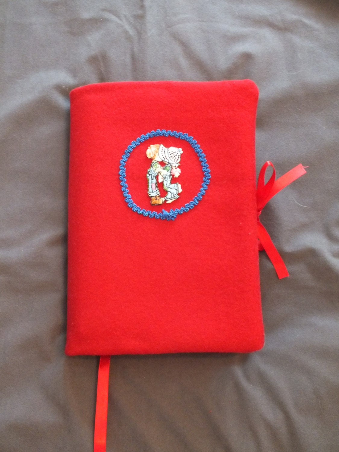 Red Fabric Book Cover Red Felt Book Cover Red Fabric Bible Cover Book ...