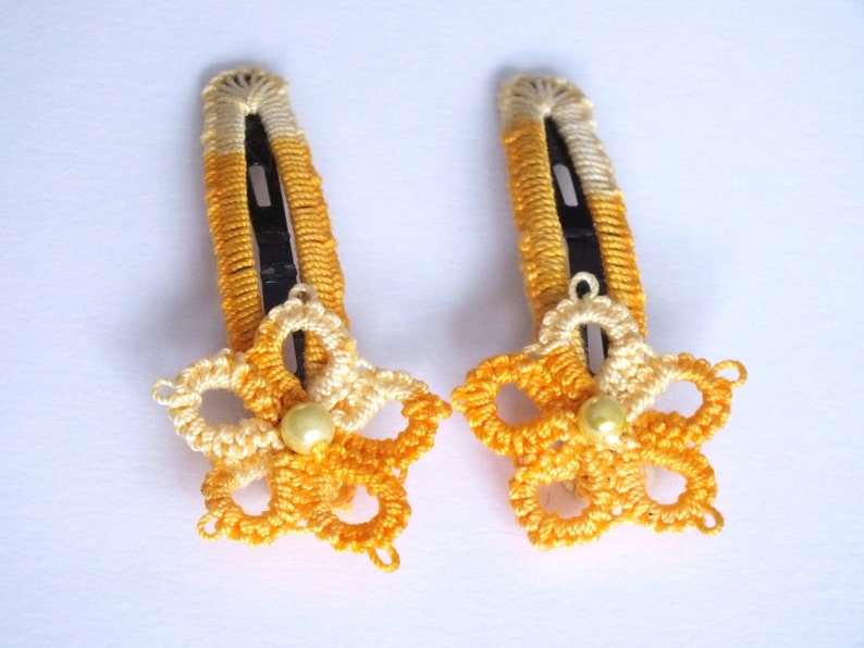 Yellow Flower Hair Clips Baby Hair Clips Bridal Hair Clips Etsy