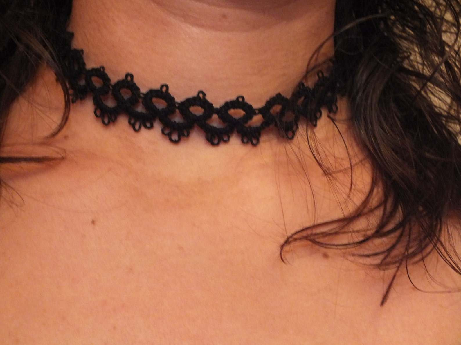 Black Lace Choker Gothic Choker Black Tatted Necklace - Etsy