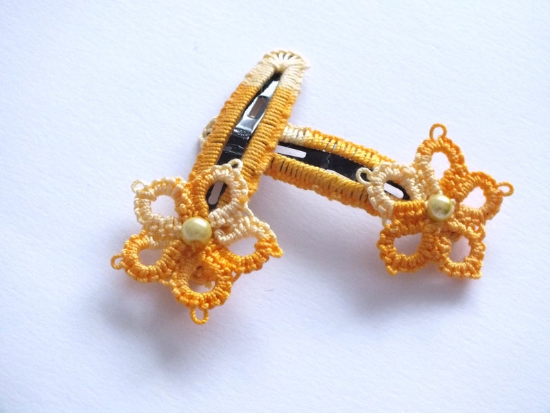 Yellow Flower Hair Clips Baby Hair Clips Bridal Hair Clips Etsy