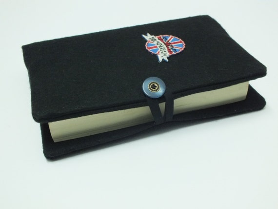 Funda protectora de libro floral negra para libros de bolsillo, tela  lavable, fundas de libro con cremallera, tamaño mediano de 11 x 8.7  pulgadas