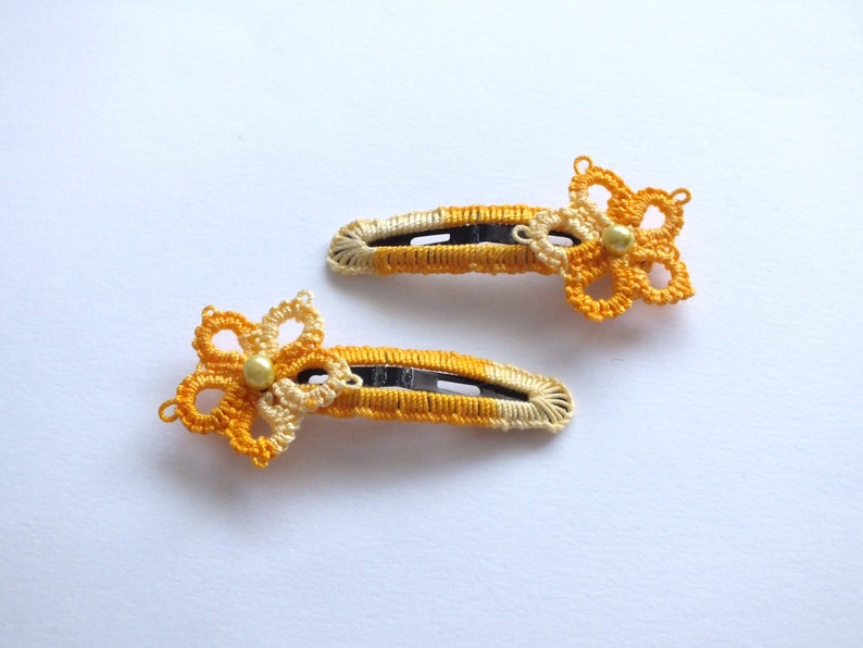 Yellow Flower Hair Clips Baby Hair Clips Bridal Hair Clips Etsy